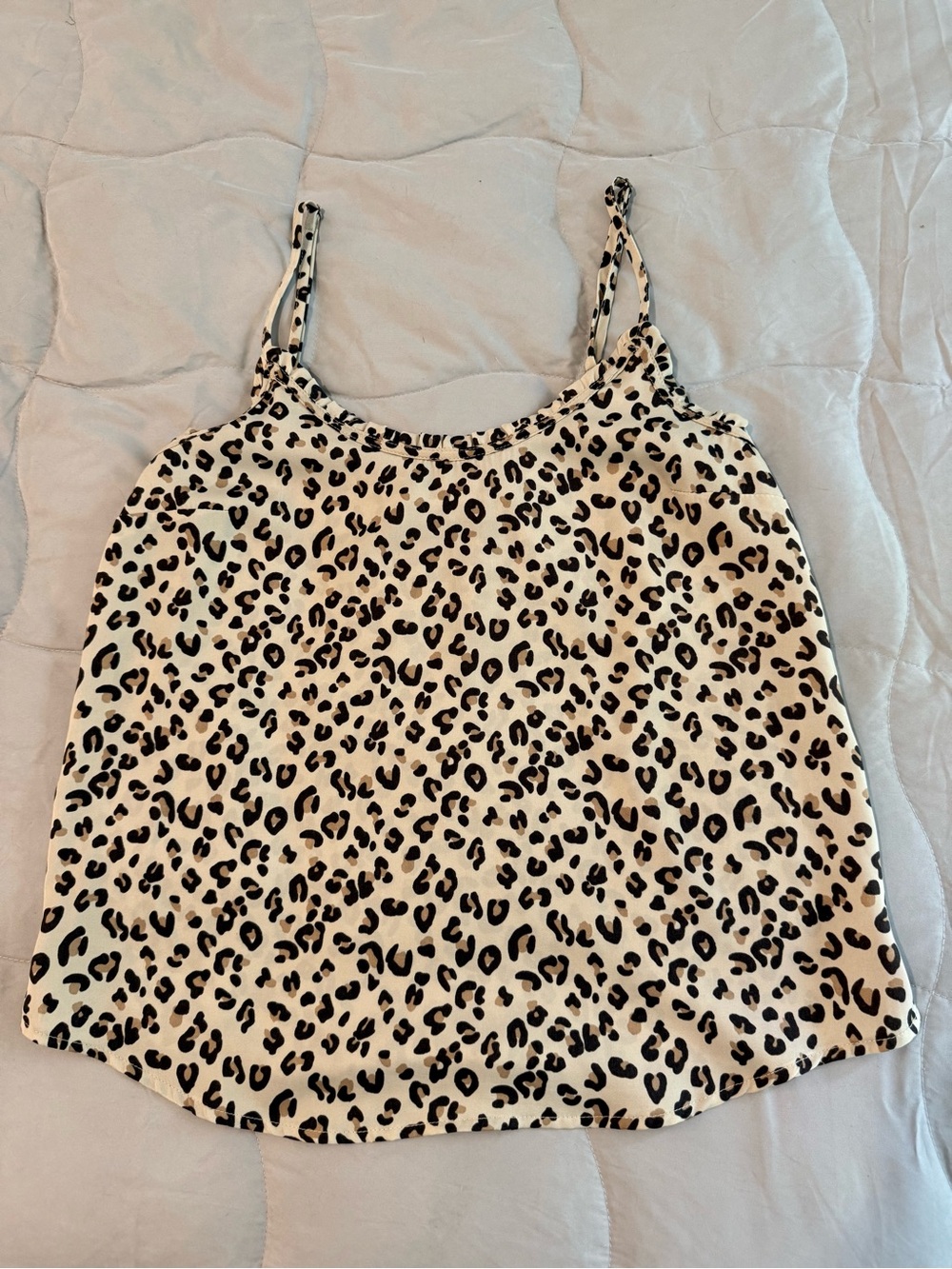 Abercrombie & Fitch Leopard Print Cami - Cream and Black